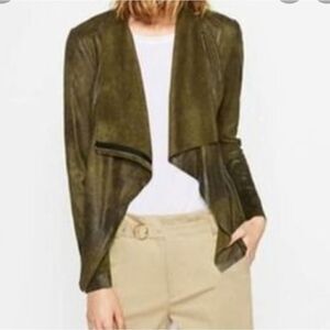 Zara army green drape jacket size small